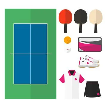 Table tennis things 002 Illustrazione stock