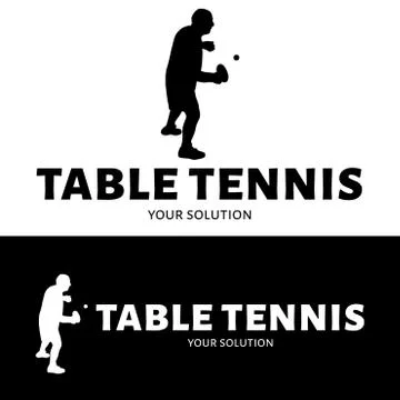 Table tennis vector logo. Brand's logo in the form of tennis Stock Illustration
