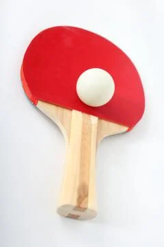 Table Tennis on a white background. Stock Photos