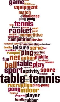 Table tennis word cloud Illustrazione stock