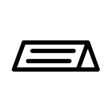 Table tent sign icon for reservation or information display Иллюстрация