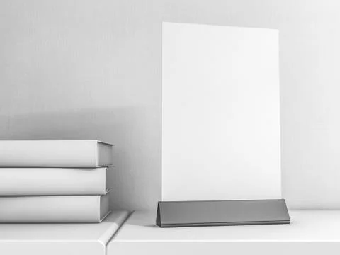 Table tent for your design presentation. 3D Stock Illustration