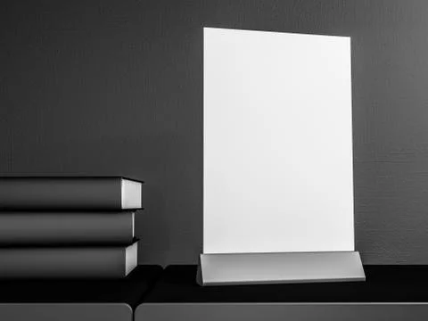 Table tent for your design presentation. 3D Stock Illustration