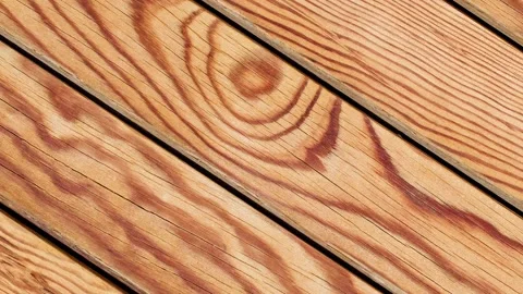 Table top background of wood polished treated boards, rotating Stock Footage 255036690