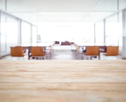 Table top Blur Office Interior Meeting room background Stock Photos
