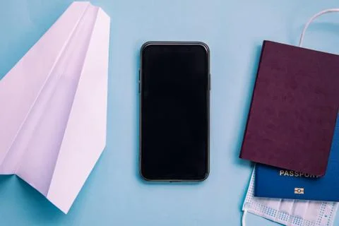 Table top view accessory of accessory travel in holiday background concept. F Foto stock