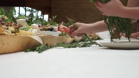 Table with treats Stock Footage 163567506