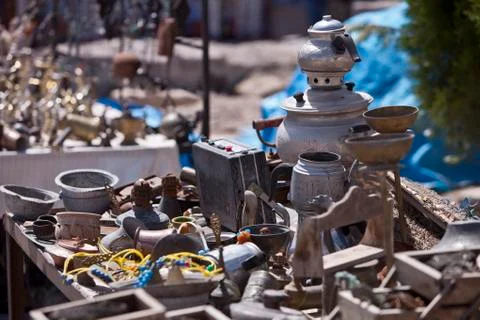 Table of Trinkets Stock Photos