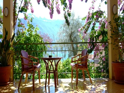 A table for two, in a romantic place Stock Footage 78697313