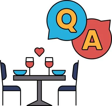 A table with two wine glasses and two bowls, with a heart in the middle Stock Illustration