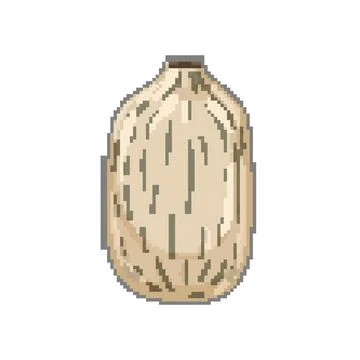 Table vase flower ceramic pixel art vector illustration Stock Illustration