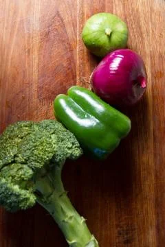 Table with vegetables Stock Photos