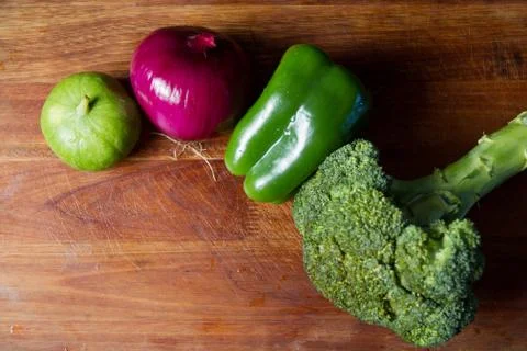 Table with vegetables Stock Photos