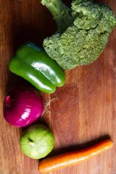 Table with vegetables Stock Photos