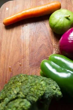 Table with vegetables Stock Photos