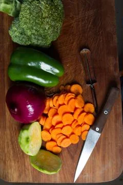 Table with vegetables Stock Photos
