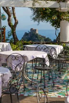 Table with a view Stock Photos