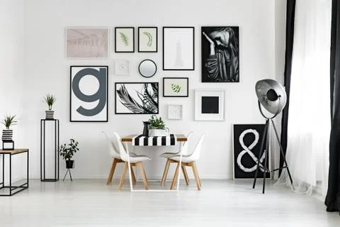 Table by the wall Stock-Fotos