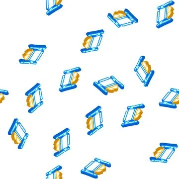 Table for wedding day guests isometric icon seamless pattern Illustrazione stock