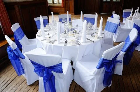 Table at wedding reception Stock Photos