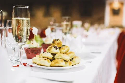 Table at a wedding reception Stock-Fotos