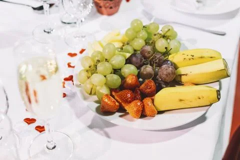 Table at a wedding reception Stock-Fotos