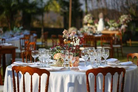 Table to welcome the wedding guests 库存照片