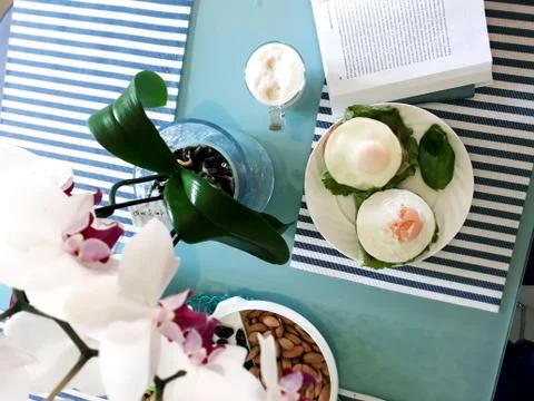 Table at which breakfast 写真素材