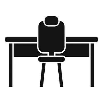 Table workplace icon simple vector. Posture work Stock Illustration