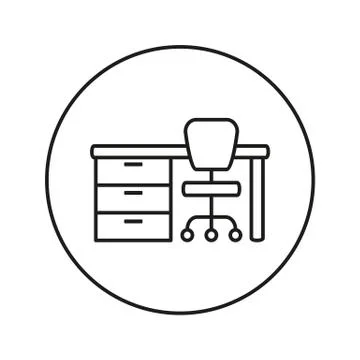 Table. Workplace. Vector illustration. Stock Illustration