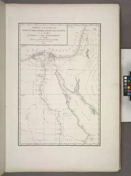 Tableau d assemblage pour Carte topographique de l Egypte, en 47 feuilles ... Stock Photos