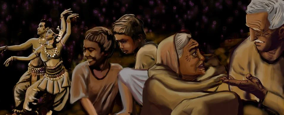 Tableau of life. Stock Illustration