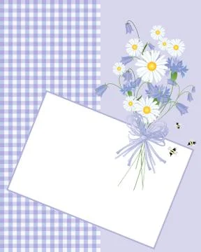 Tablecloth and flowers Stock Illustration