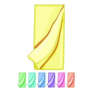 Tablecloth kitchen towel cartoon vector graphic Stock Illustration