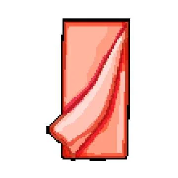 Tablecloth kitchen towel pixel art vector illustration Stock Illustration