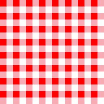 Tablecloth seamless pattern red and white Illustrazione stock