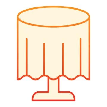 Tablecloth on table flat icon. Restaurant table red icons in trendy flat style Stock Illustration