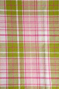 Tablecloth texture background.Pattern gingham fabric background. Top view Stock Photos