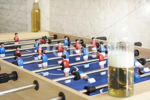 Tablefootball With Beer Bottles