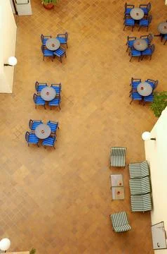 Tables from above Stock Photos