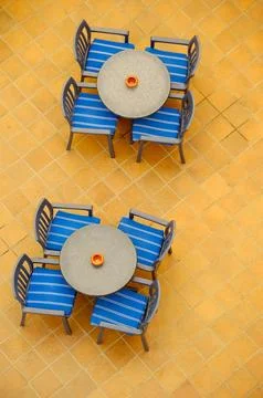 Tables from above Foto stock