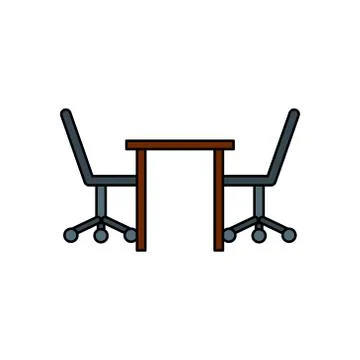 Tables and chairs vector design template illustration Illustrazione stock