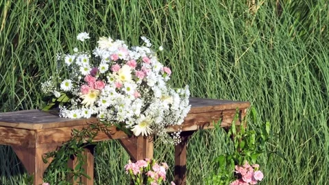Tables and services prepared for invitations and weddings Video stock 292769549