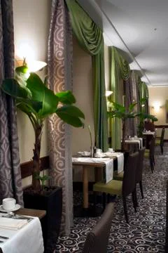 Tables at the reastaurant Stock Photos