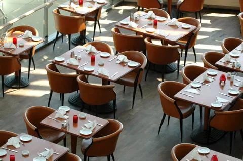 Tables restaurant Stock Photos