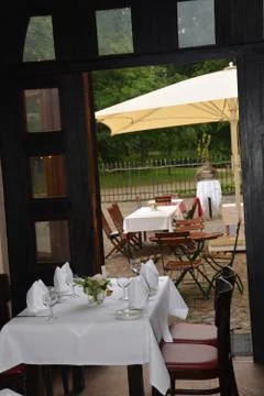 Tables in restaurant Stock Photos