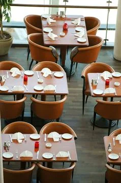 Tables in a resturant Stock Photos