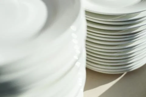 Tables set for an event, catering table set Stock Photos