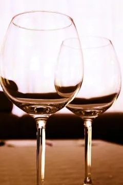 Tables set for meal Stock Photos