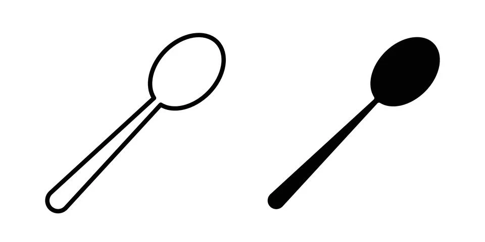 Tablespoon icon design. Simple Vector illustrations.. Stock Illustration